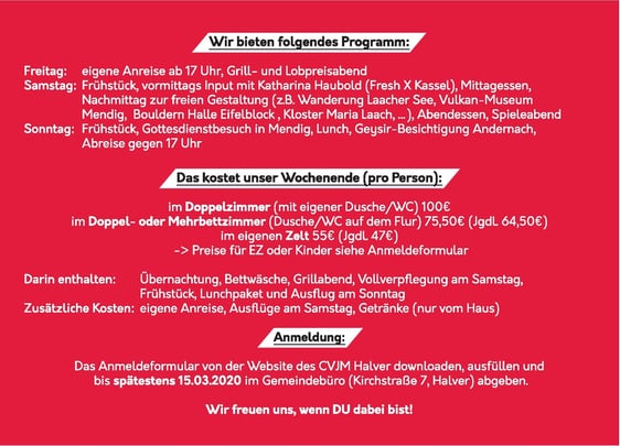 Fleyer Vereinsfreizeit hinten
